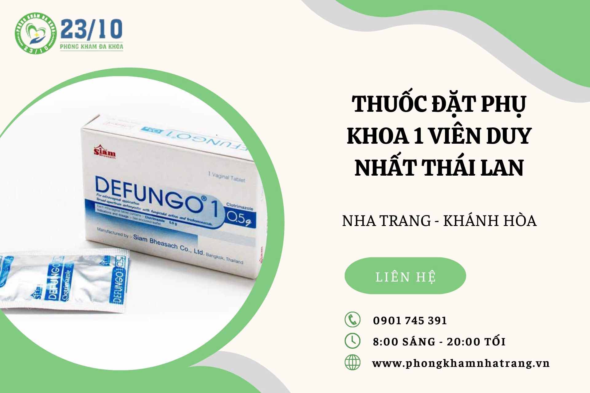 Thuốc đặt phụ khoa 1 viên Thái Lan