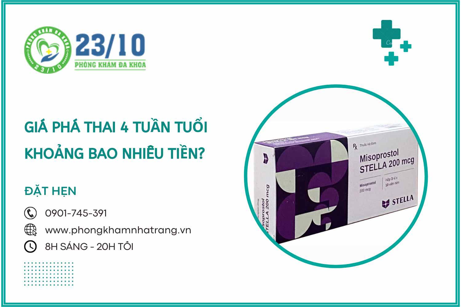 Giá phá thai 4 tuần tuổi hiện nay khoảng bao nhiêu tiền?