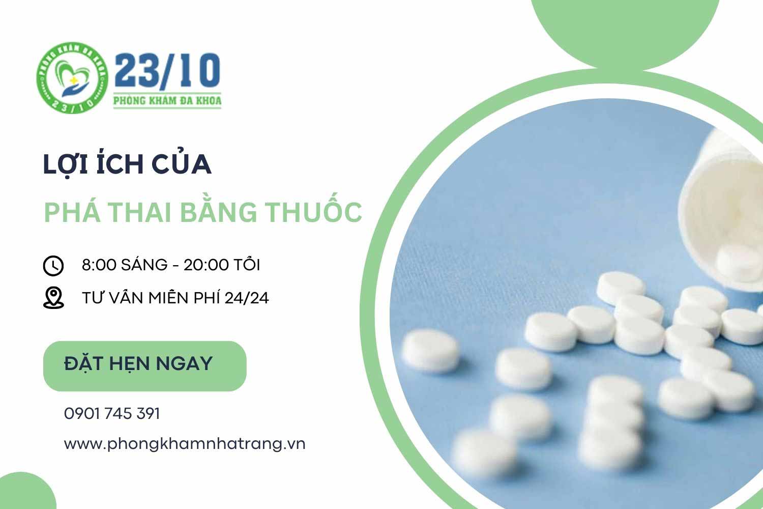 Lợi ích của phương pháp phá thai bằng thuốc