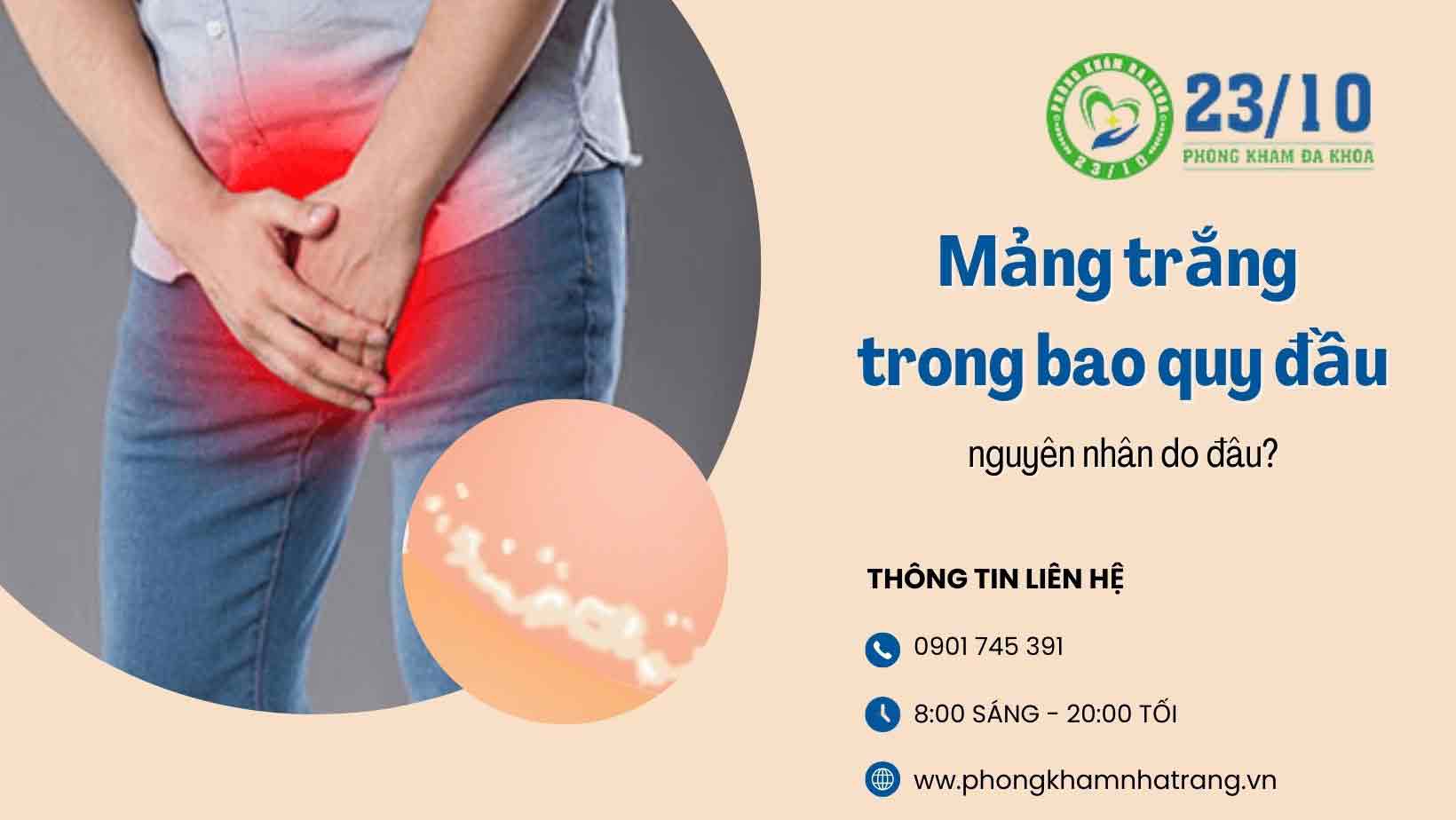 Nguyên nhân xuất hiện các mảng trắng trong bao quy đầu