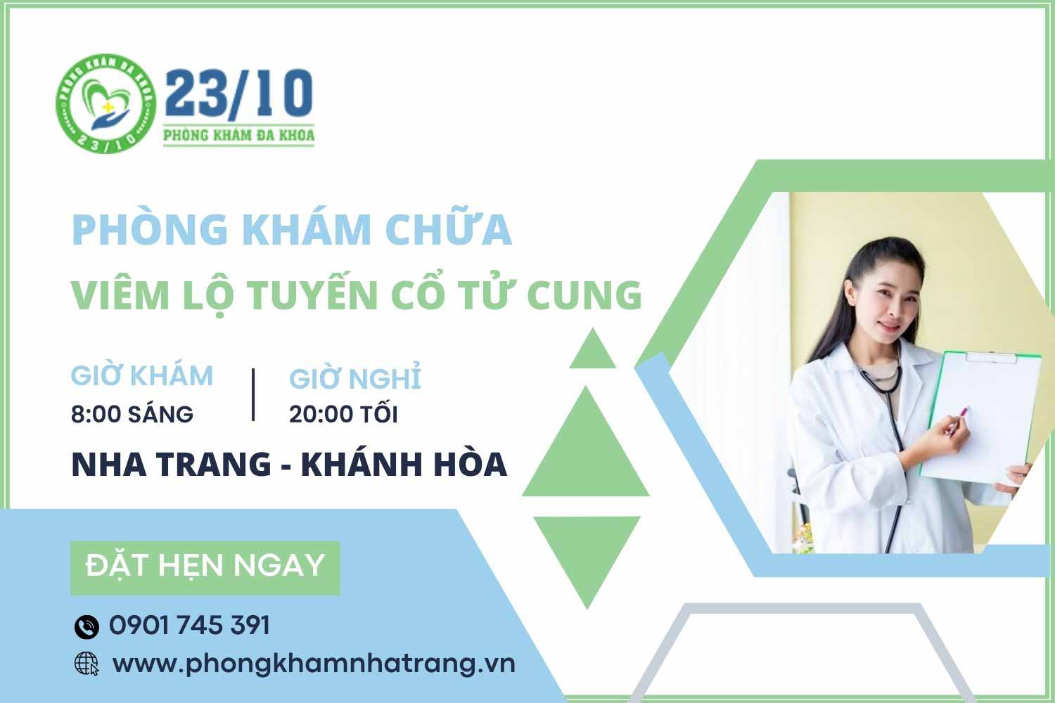 Phòng khám điều trị viêm lộ tuyến cổ tử cung tốt ở Nha Trang, Khánh Hòa