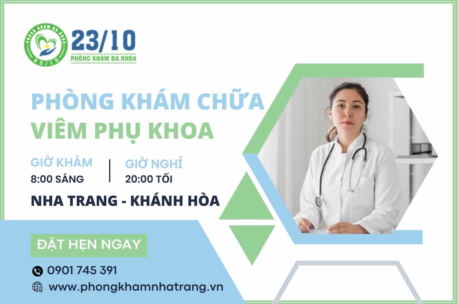 Phòng khám chữa trị bệnh viêm phụ khoa ở Nha Trang, Khánh Hòa