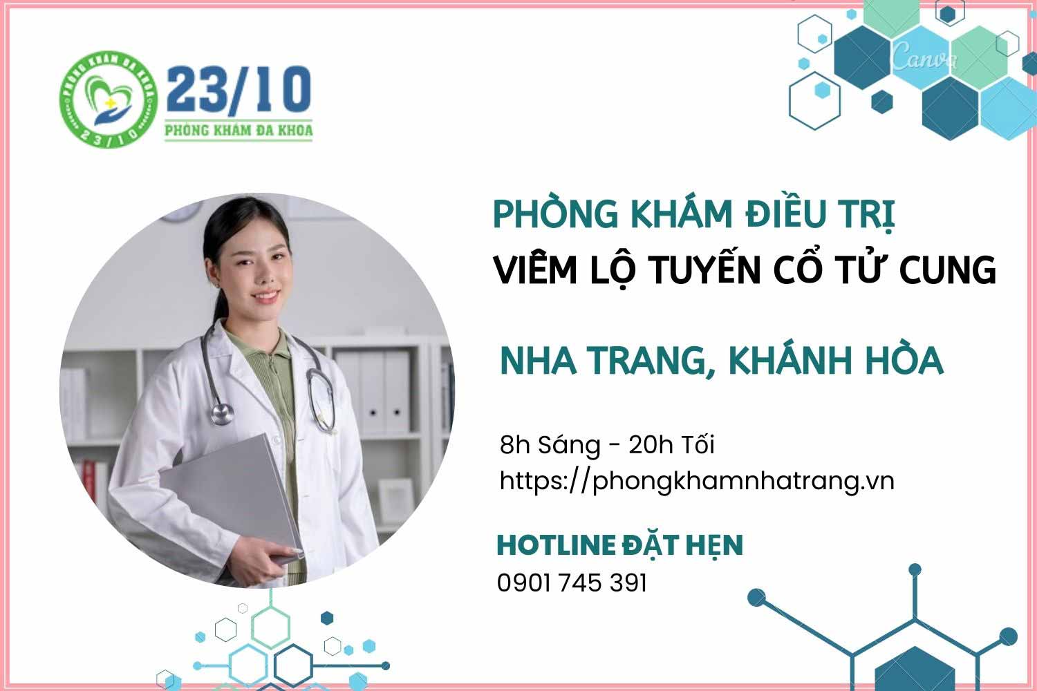 Phòng khám điều trị bệnh viêm lộ tuyến cổ tử cung tốt ở Nha Trang, Khánh Hòa