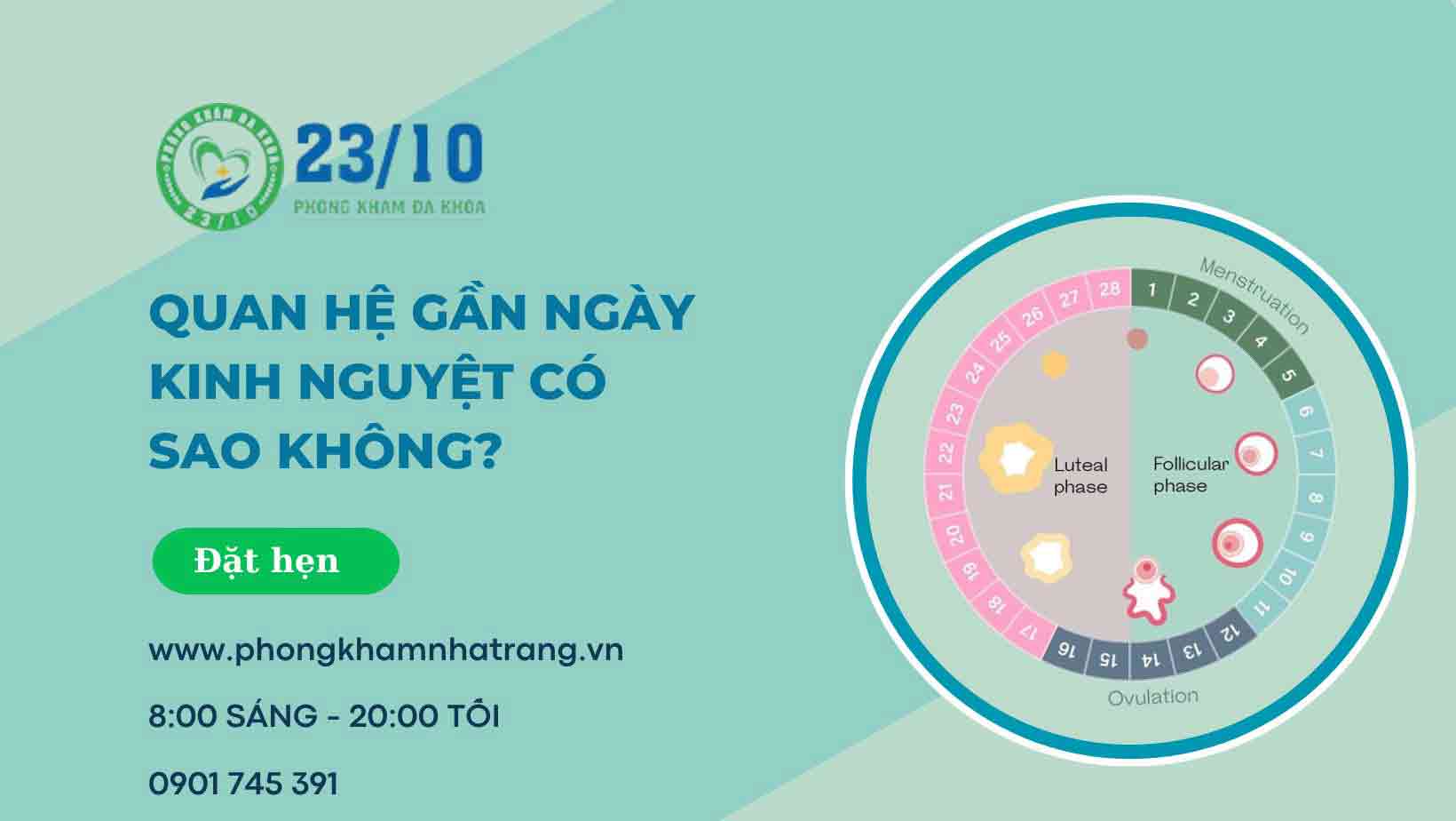 Gần tới ngày kinh nguyệt quan hệ có sao không?