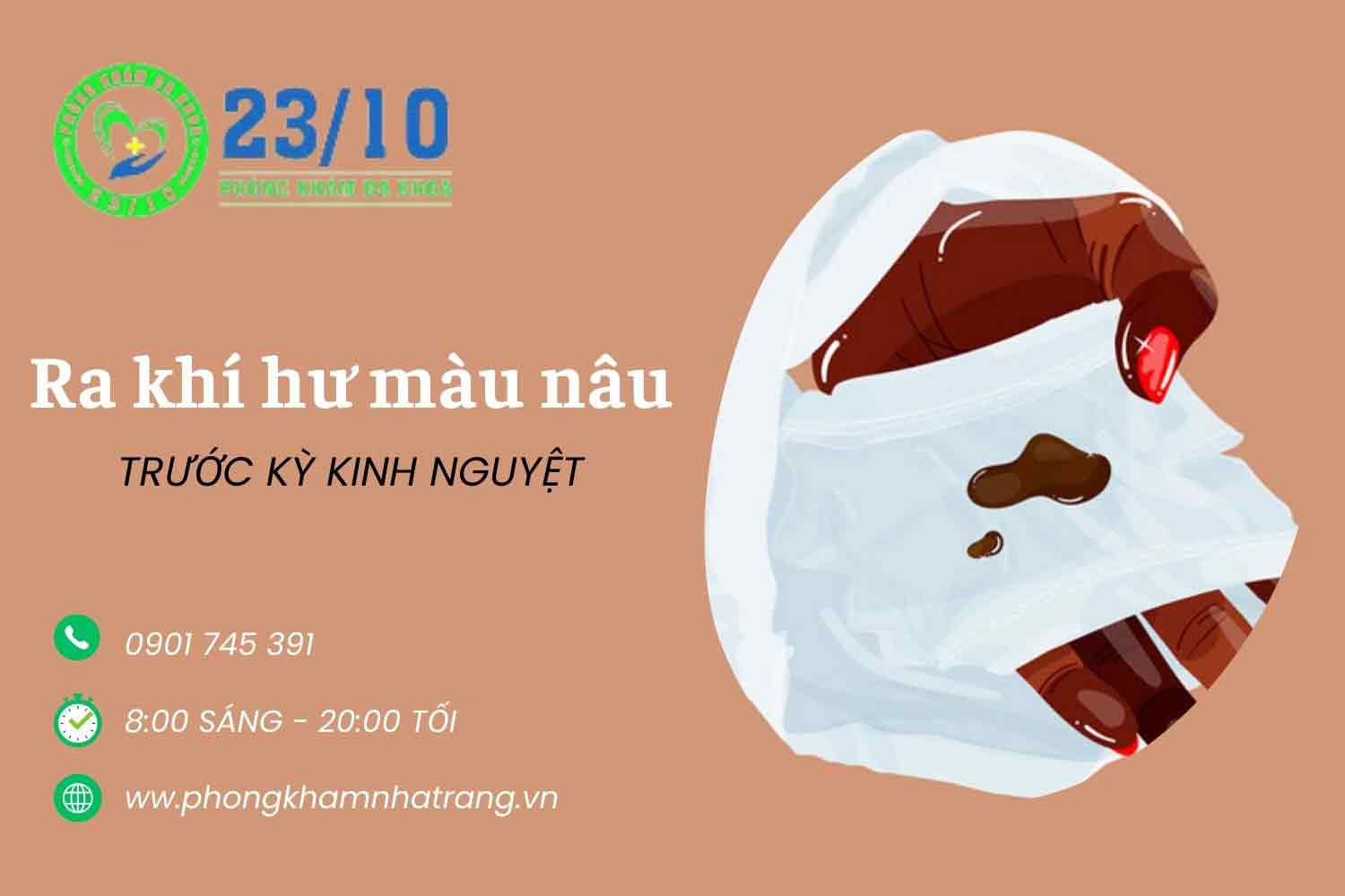 Ra khí hư màu nâu trước kỳ kinh nguyệt, nguyên do?