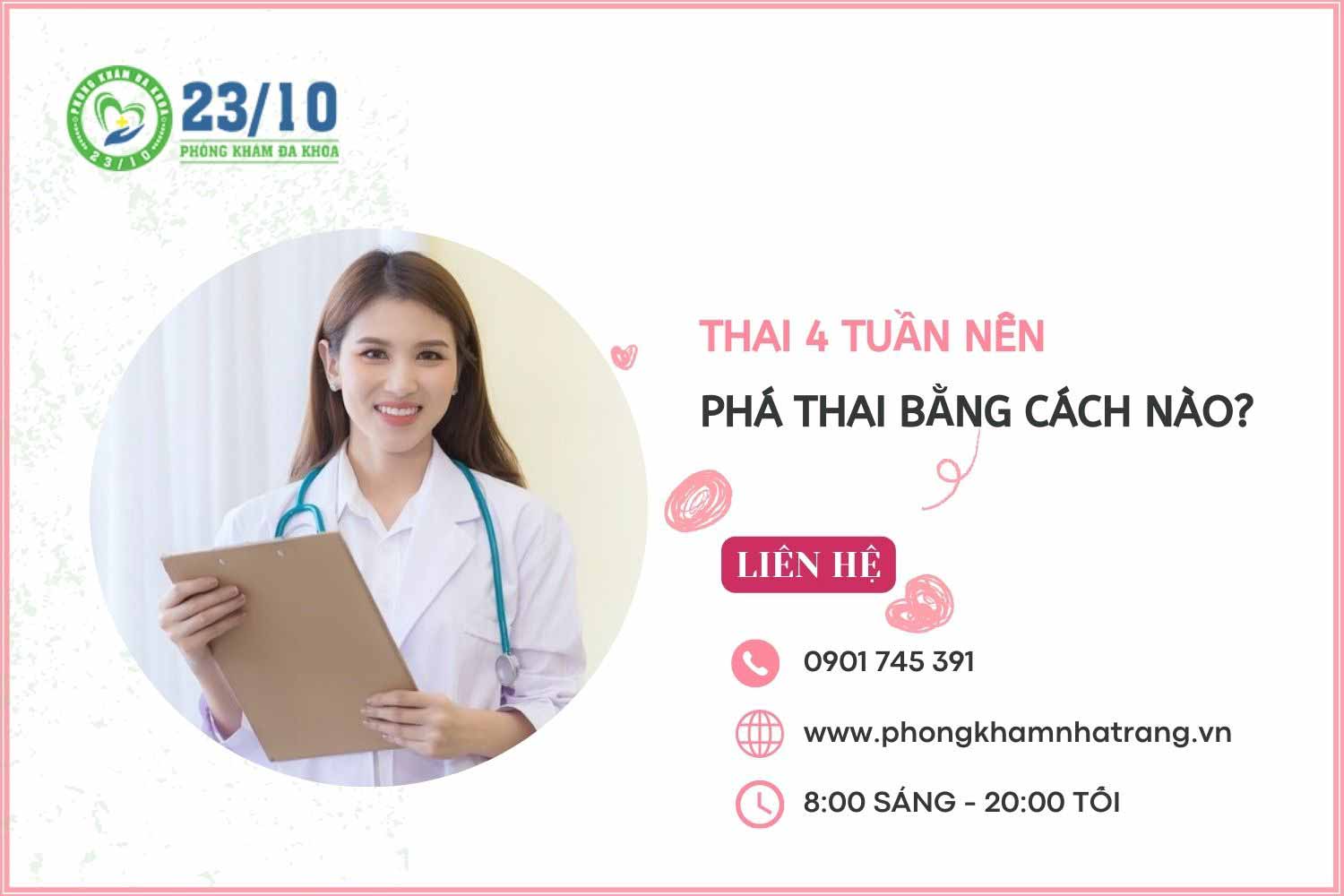 Thai được 4 tuần nên phá thai bằng cách nào?