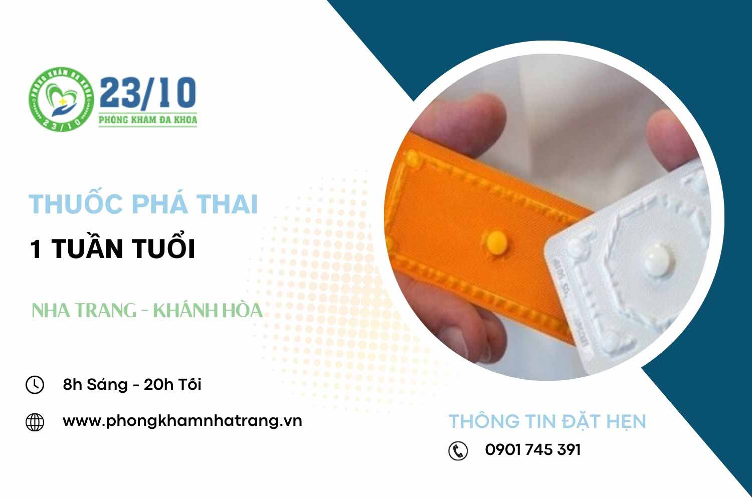 Có thuốc phá thai 1 tuần tuổi hay không?